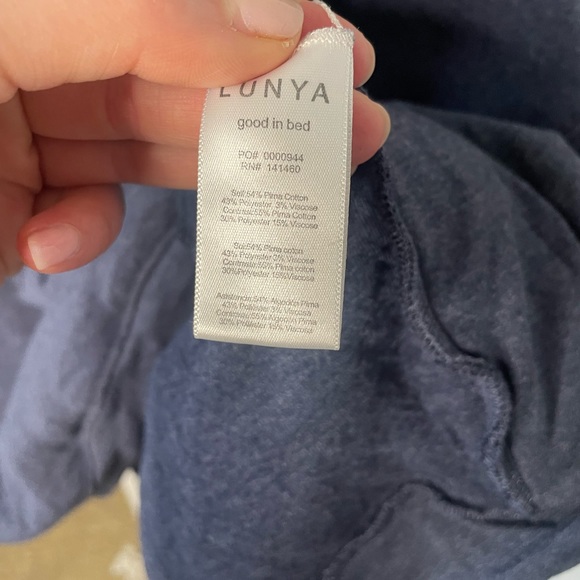 Lunya Double Faced Pullover in Deep Blue - Picture 4 of 5